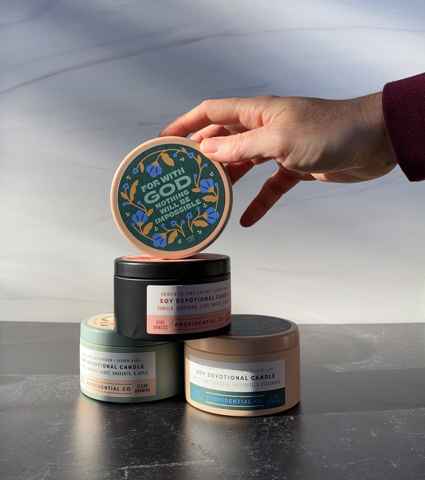 Candle Tin: The Annunciation