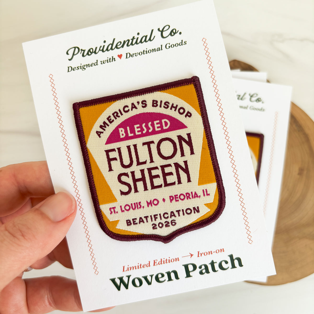 Blessed Fulton Sheen Commemorative Woven Patch