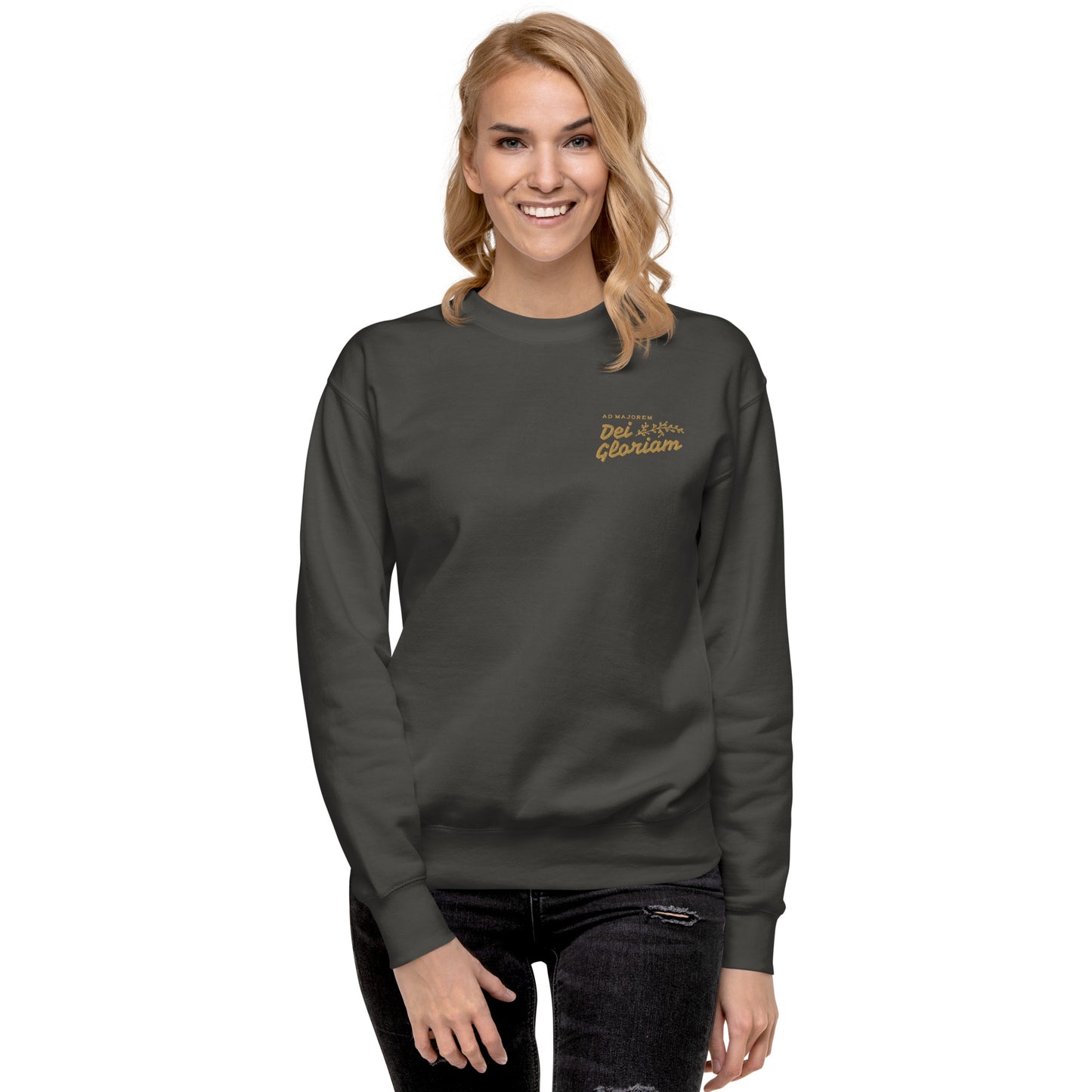 Ad Majorem Dei Gloriam Embroidered Sweatshirt