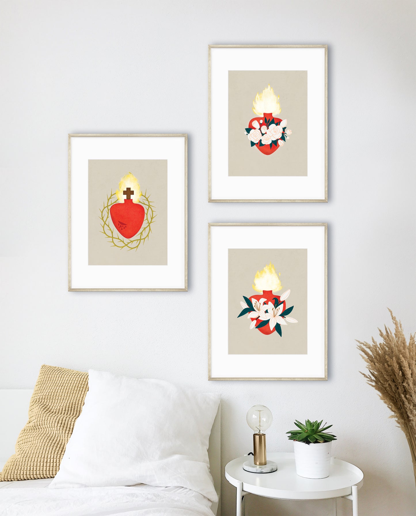 Prints: Holy Family Hearts