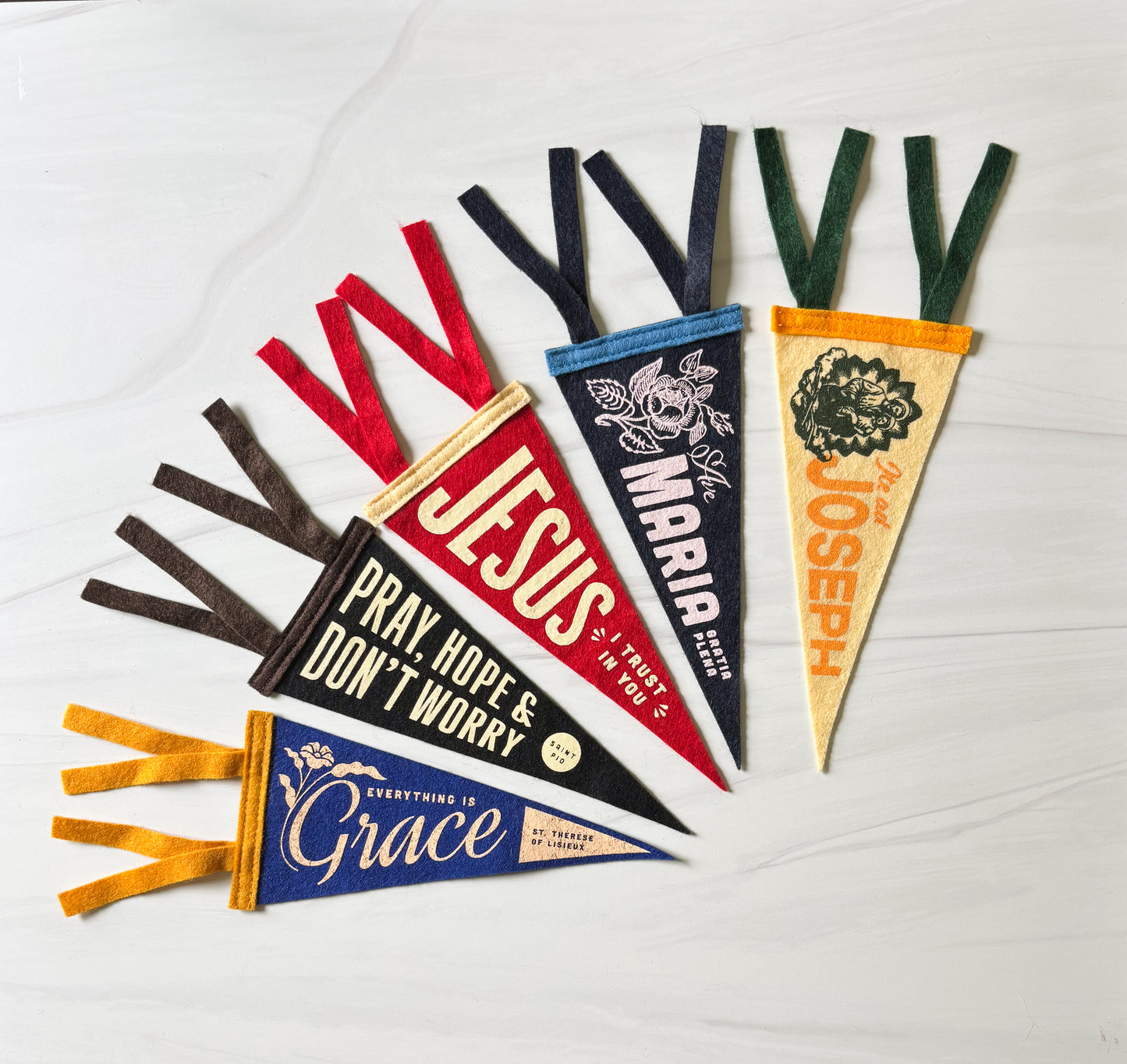 Handmade Mini Felt Pennants