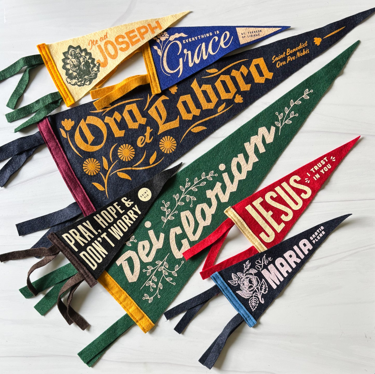 Handmade Mini Felt Pennants