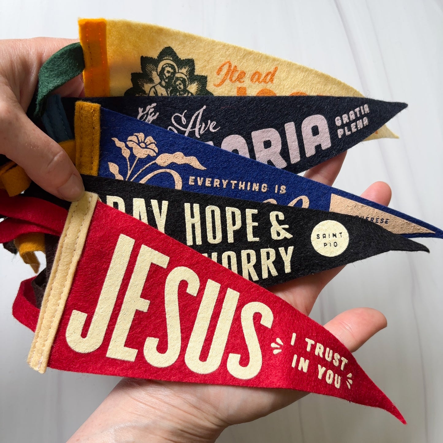 Handmade Mini Felt Pennants