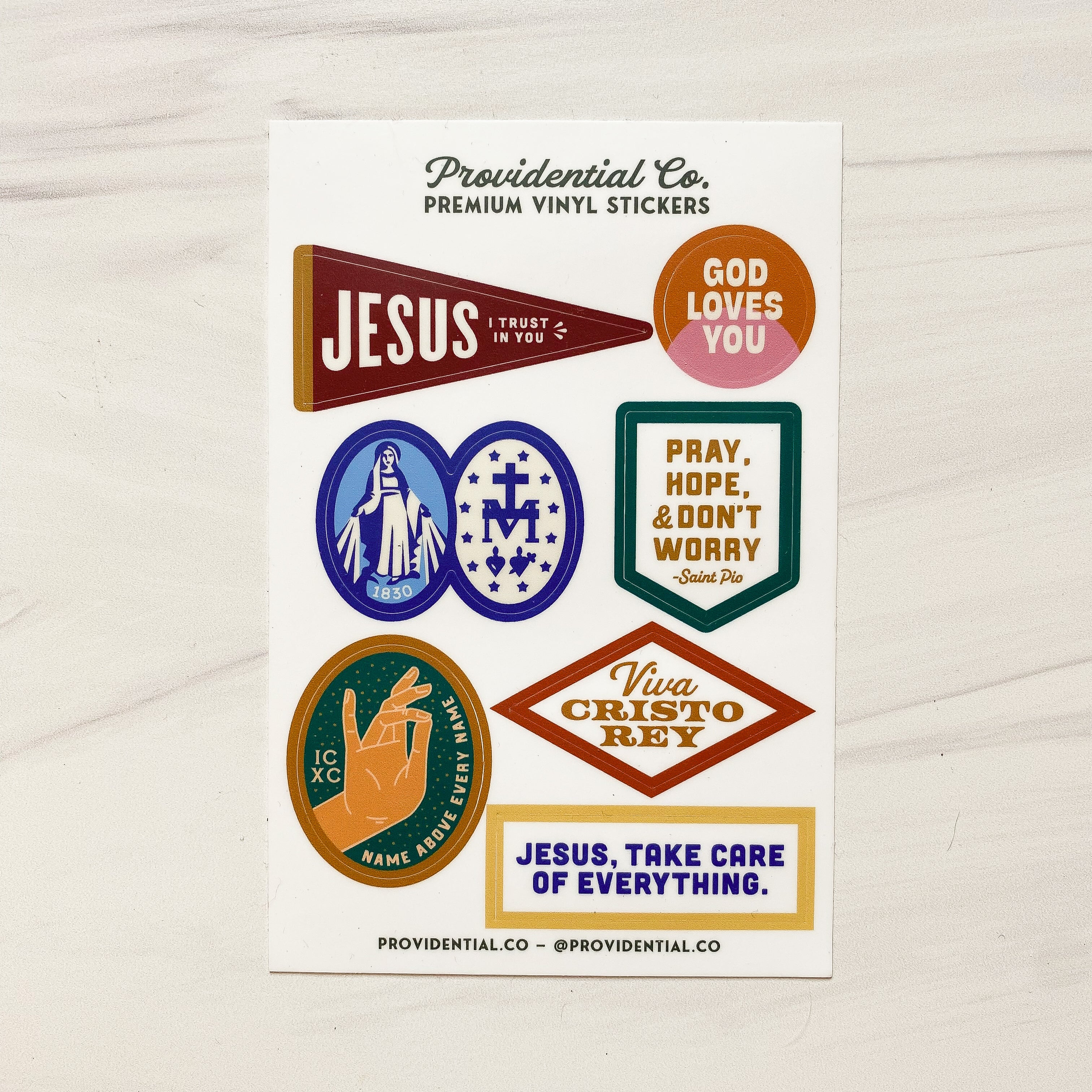 Premium Vinyl Sticker Sheets – Providential Co.