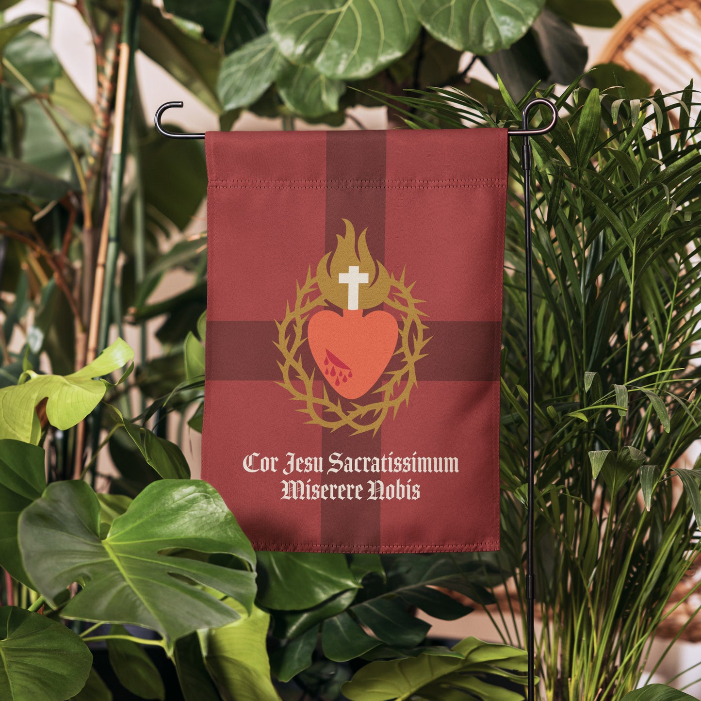 Garden Flag: Sacred Heart, Red Cross