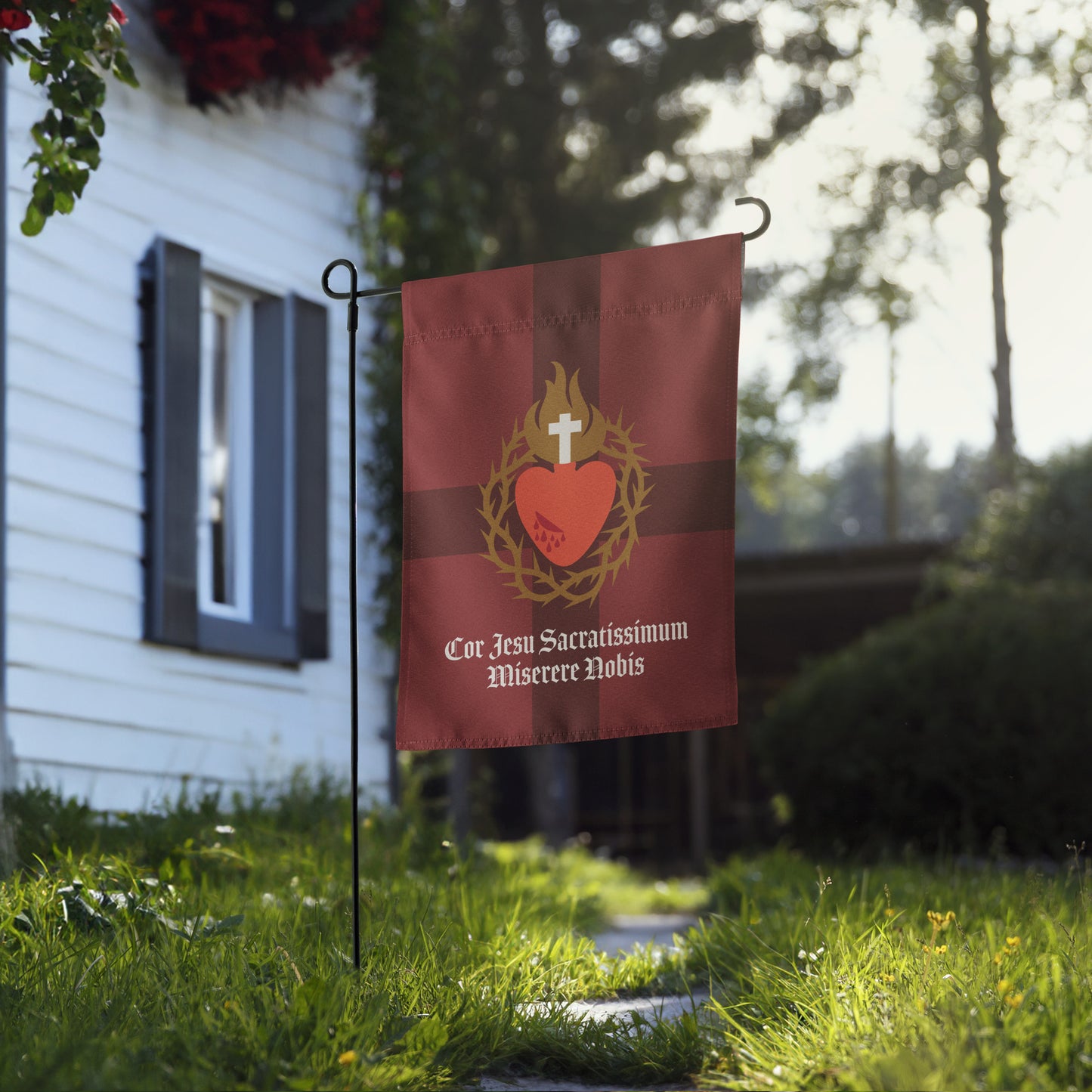 Garden Flag: Sacred Heart, Red Cross