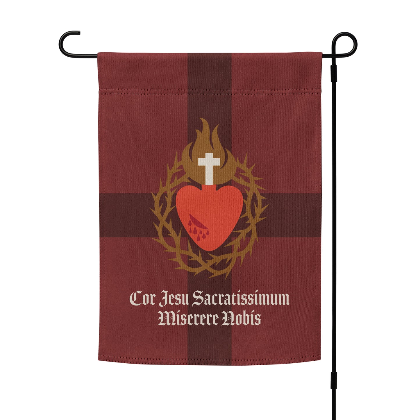 Sacred Heart Garden Flag, Red
