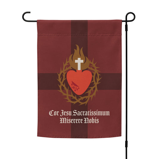 Sacred Heart Garden Flag, Red