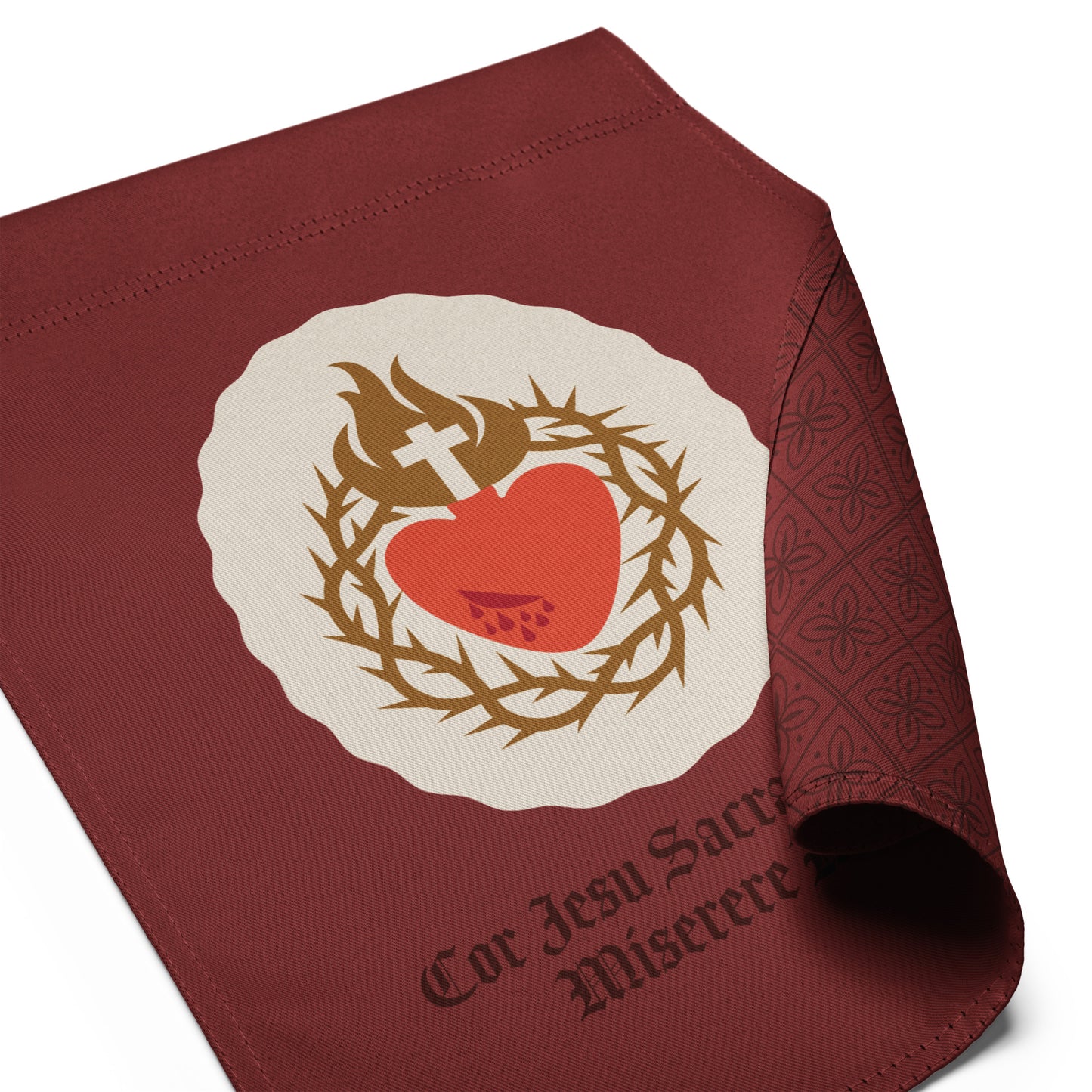 Garden Flag: Sacred Heart, Red Oval