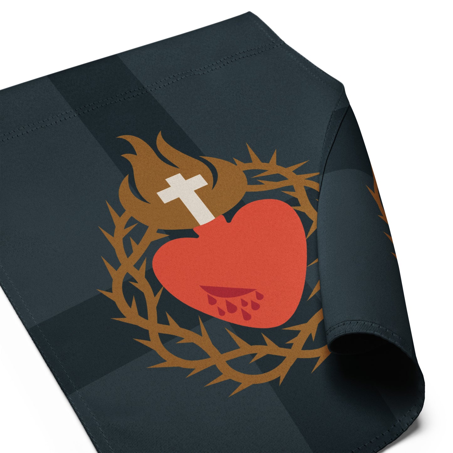 Sacred Heart Garden Flag Navy Cross