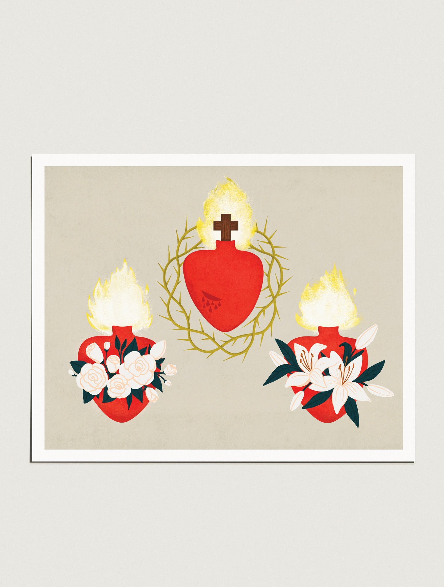 Prints: Holy Family Hearts